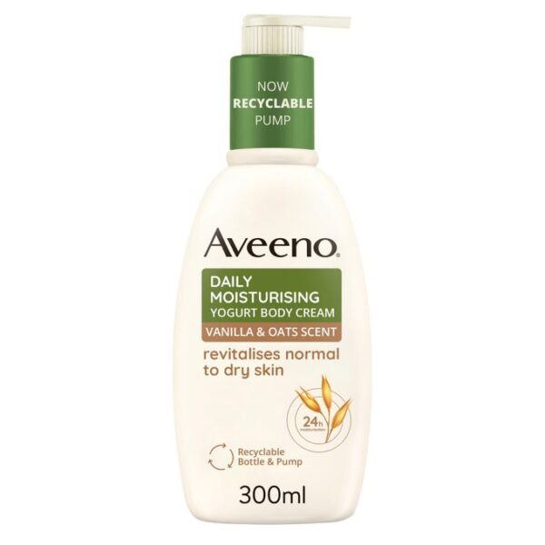 Aveeno Daily Moisturizing Yogurt Body Cream Vanilla & Oat, 300ml