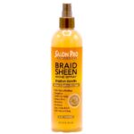 Salon Pro Braid Sheen Shine Spray Brazilian Keratin Human & Synthetic Hair 355ml