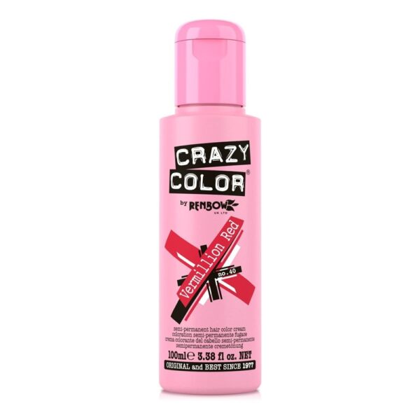 Crazy Color VERMILLION RED Semi-Permanent Scarlet Red Hair Dye