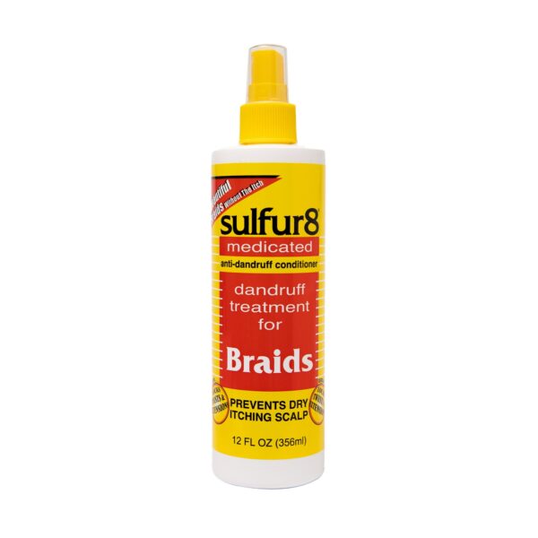 Sulfur Sulfur8 Medicated Dandruff Treatment for Scalp and Braids, 12 fl oz