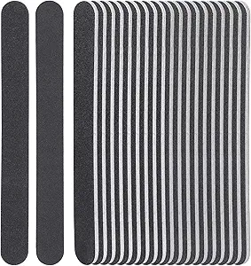 50 Pcs Nail Files for Acrylic Nails 100/180 Grit Double Sides Fingernail Files