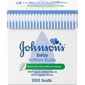 Johnson's Baby Pure Cotton Buds, Pack of 200 Buds.