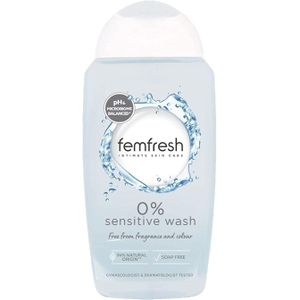 FemFresh 0% Feminine Sensitive Intimate Wash – With Lotus Flower Extract To Soothe & Protect, 250ml