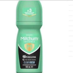 Mitchum Invisible Women 48HR Protection Roll On Deodorant & Anti-Perspirant, 100ml