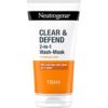 Neutrogena Clear & Defend 2 In 1 Wash-Mask, 150ml
